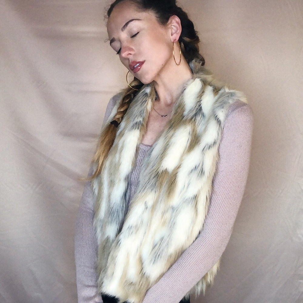faux fur vest